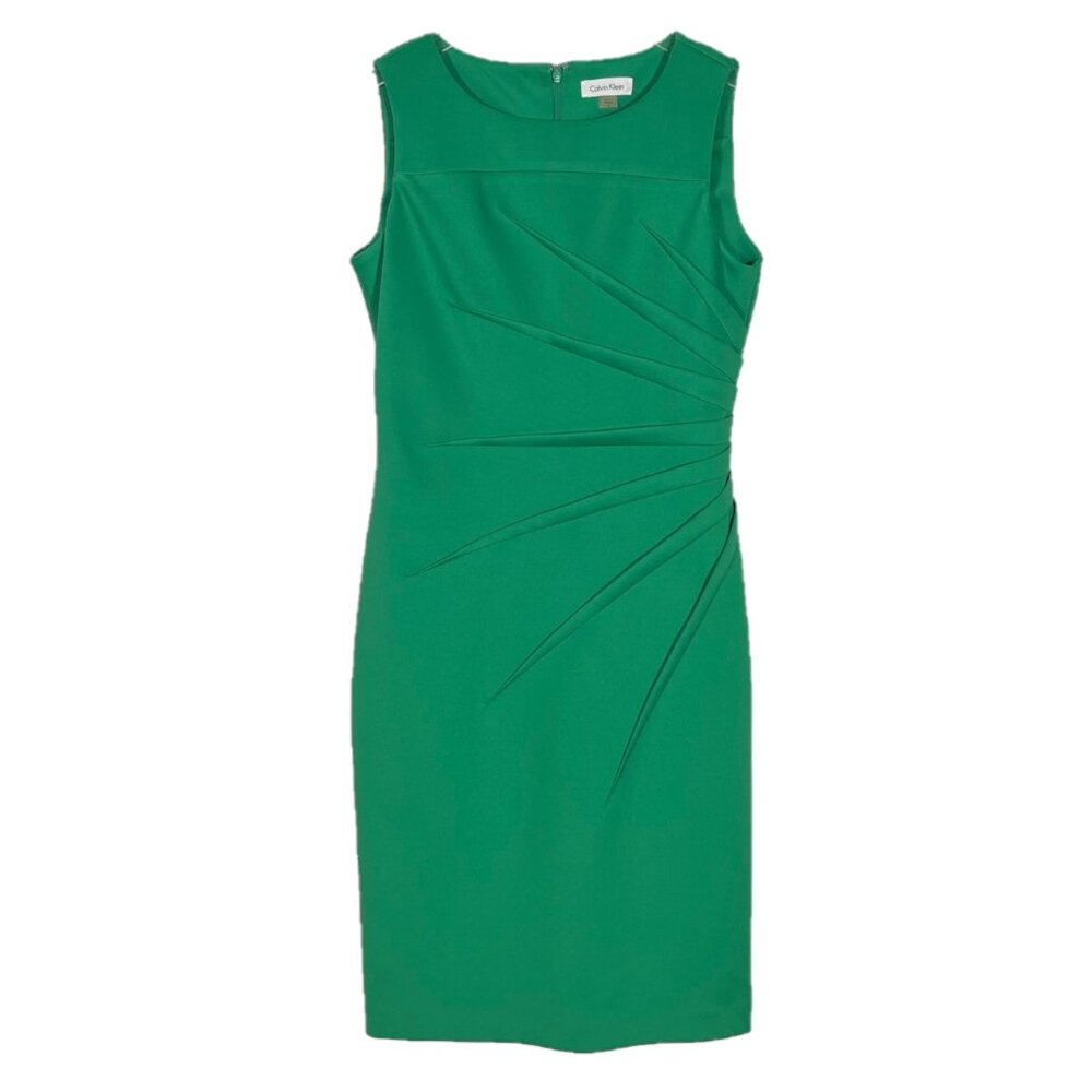 Calvin Klein Melodie Sleeveless Radial Pleated Dress Size 4